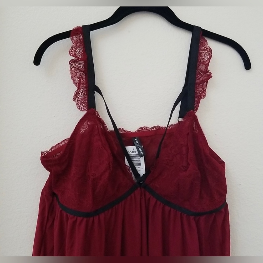 Torrid Strappy Lace & Mesh Babydoll Chemise - Picture 6 of 11